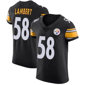 Men's Jack Lambert Pittsburgh Steelers Elite Black Team Color Vapor Untouchable Jersey