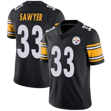 Men's Jack Sawyer Pittsburgh Steelers Limited Black Team Color Vapor Untouchable Jersey