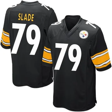 Men's Jacob Slade Pittsburgh Steelers Game Black Team Color Jersey