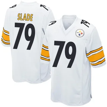 Men's Jacob Slade Pittsburgh Steelers Game White Jersey