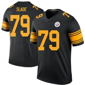 Men's Jacob Slade Pittsburgh Steelers Legend Black Color Rush Jersey