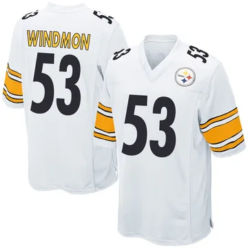 Men's Jacoby Windmon Pittsburgh Steelers Game White Jersey
