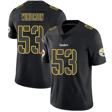 Men's Jacoby Windmon Pittsburgh Steelers Limited Black Impact Jersey