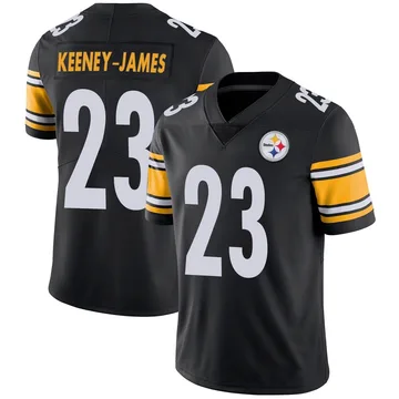 Men's Jakobie Keeney-James Pittsburgh Steelers Limited Black Team Color Vapor Untouchable Jersey