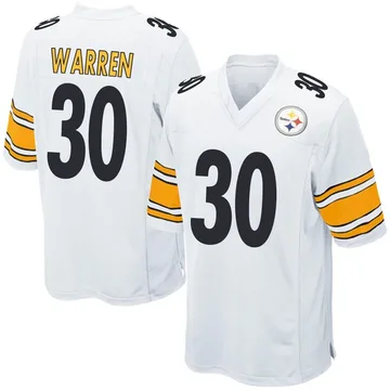 Men's Jaylen Warren Pittsburgh Steelers Game White Jersey
