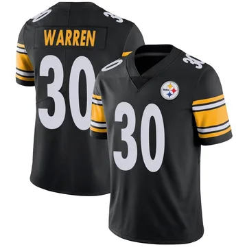 Men's Jaylen Warren Pittsburgh Steelers Limited Black Team Color Vapor Untouchable Jersey