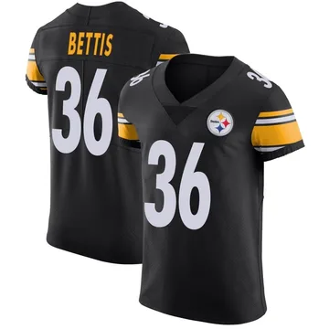 Men's Jerome Bettis Pittsburgh Steelers Elite Black Team Color Vapor Untouchable Jersey