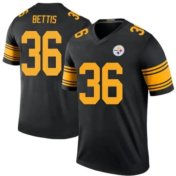Men's Jerome Bettis Pittsburgh Steelers Legend Black Color Rush Jersey