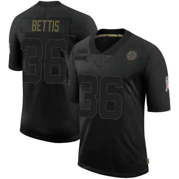 Men's Jerome Bettis Pittsburgh Steelers Limited Black 2020 Salute To Service Jersey