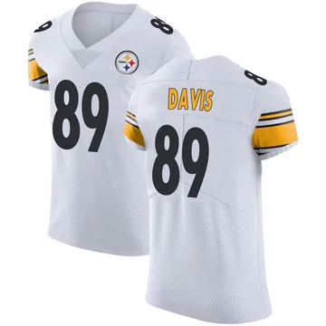 Men's Joaquin Davis Pittsburgh Steelers Elite White Vapor Untouchable Jersey