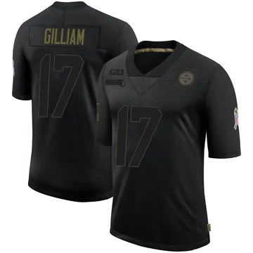 Men's Joe Gilliam Pittsburgh Steelers Limited Black 2020 Salute To Service Jersey