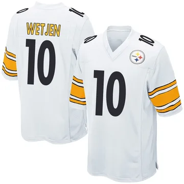 Men's Kaden Wetjen Pittsburgh Steelers Game White Jersey