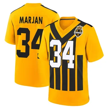 Men's Laith Marjan Pittsburgh Steelers Game Gold Alternate 1933 Throwback Jersey