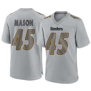 Men's Lance Mason Pittsburgh Steelers Game Gray Atmosphere Fashion Jersey