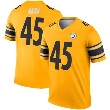 Men's Lance Mason Pittsburgh Steelers Legend Gold Inverted Jersey