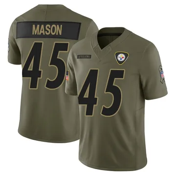 Men's Lance Mason Pittsburgh Steelers Limited Olive 2025 Salute to Service Jersey