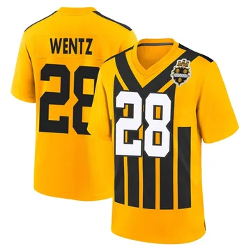 Men's Levi Wentz Pittsburgh Steelers Game Gold Alternate 1933 Throwback Jersey