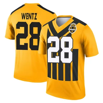 Men's Levi Wentz Pittsburgh Steelers Legend Gold Alternate 1933 Throwback Performance Jersey