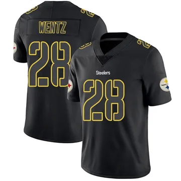 Men's Levi Wentz Pittsburgh Steelers Limited Black Impact Jersey