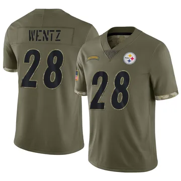 Men's Levi Wentz Pittsburgh Steelers Limited Olive 2022 Salute To Service Jersey