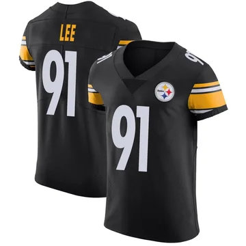 Men's Logan Lee Pittsburgh Steelers Elite Black Team Color Vapor Untouchable Jersey