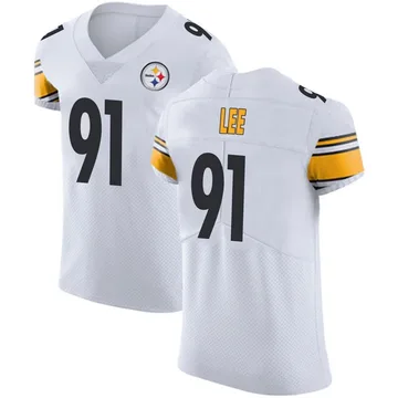 Men's Logan Lee Pittsburgh Steelers Elite White Vapor Untouchable Jersey