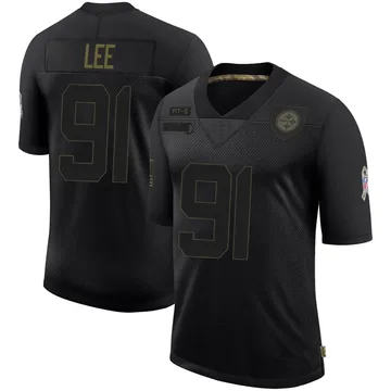 Men's Logan Lee Pittsburgh Steelers Limited Black 2020 Salute To Service Jersey