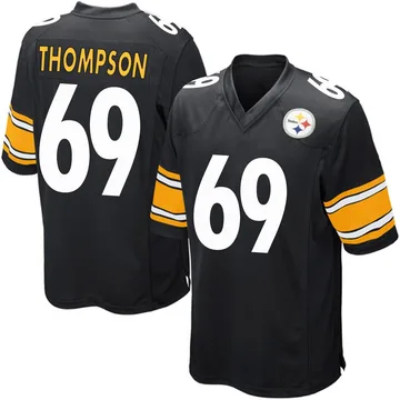 Men's Lorenzo Thompson Pittsburgh Steelers Game Black Team Color Jersey