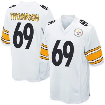 Men's Lorenzo Thompson Pittsburgh Steelers Game White Jersey