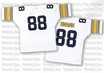 Men's Lynn Swann Pittsburgh Steelers Authentic White Mitchell And Ness Throwback Jersey