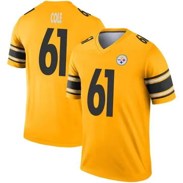 Men's Mason Cole Pittsburgh Steelers Legend Gold Inverted Jersey