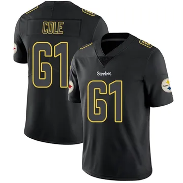 Men's Mason Cole Pittsburgh Steelers Limited Black Impact Jersey