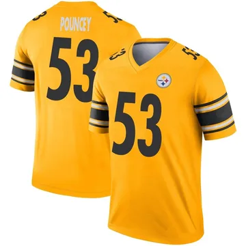 Men's Maurkice Pouncey Pittsburgh Steelers Legend Gold Inverted Jersey