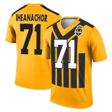 Men's Max Iheanachor Pittsburgh Steelers Legend Gold Alternate 1933 Throwback Performance Jersey