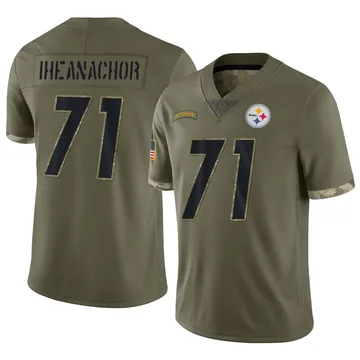 Men's Max Iheanachor Pittsburgh Steelers Limited Olive 2022 Salute To Service Jersey