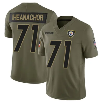 Men's Max Iheanachor Pittsburgh Steelers Limited Olive 2025 Salute to Service Jersey