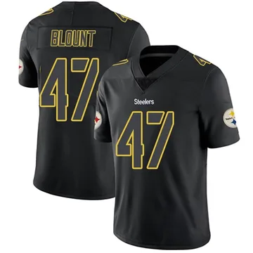 Men's Mel Blount Pittsburgh Steelers Limited Black Impact Jersey
