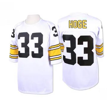 Men's Merril Hoge Pittsburgh Steelers Authentic White Jersey