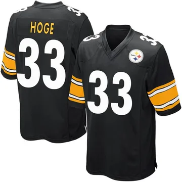 Men's Merril Hoge Pittsburgh Steelers Game Black Team Color Jersey