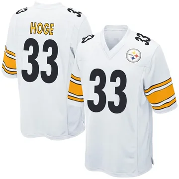 Men's Merril Hoge Pittsburgh Steelers Game White Jersey