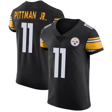 Men's Michael Pittman Jr. Pittsburgh Steelers Elite Black Team Color Vapor Untouchable Jersey