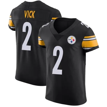 Men's Mike Vick Pittsburgh Steelers Elite Black Team Color Vapor Untouchable Jersey