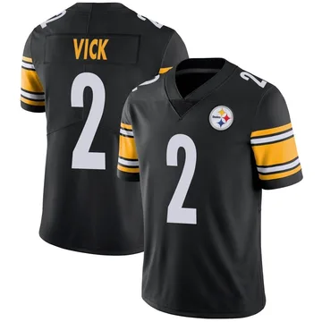 Men's Mike Vick Pittsburgh Steelers Limited Black Team Color Vapor Untouchable Jersey