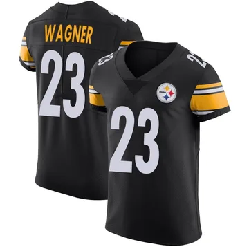 Men's Mike Wagner Pittsburgh Steelers Elite Black Team Color Vapor Untouchable Jersey