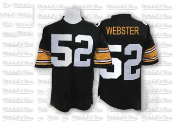 Men's Mike Webster Pittsburgh Steelers Authentic Black Mitchell And Ness Team Color Throwback Jersey