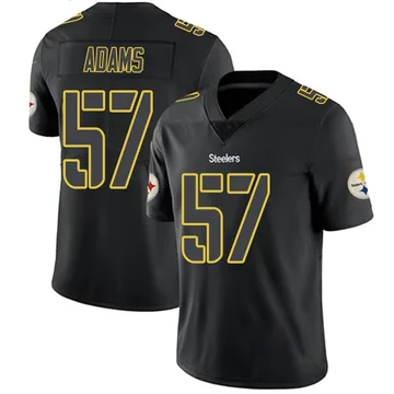 Men's Montravius Adams Pittsburgh Steelers Limited Black Impact Jersey