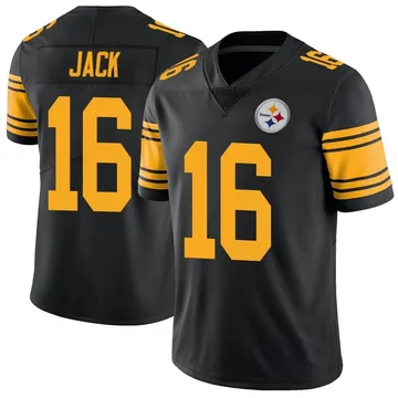 Men's Myles Jack Pittsburgh Steelers Limited Black Color Rush Jersey