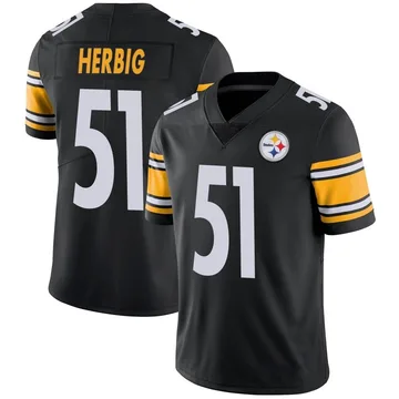 Men's Nick Herbig Pittsburgh Steelers Limited Black Team Color Vapor Untouchable Jersey