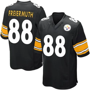Men's Pat Freiermuth Pittsburgh Steelers Game Black Team Color Jersey