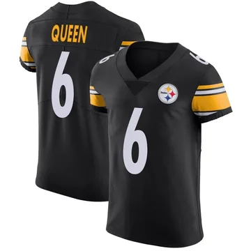 Men's Patrick Queen Pittsburgh Steelers Elite Black Team Color Vapor Untouchable Jersey